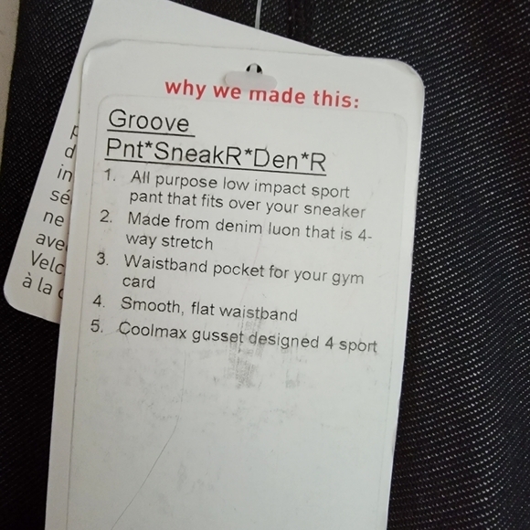 Lululemon Groove Flare Pant in Black Denim size 2 NWT - Picture 6 of 7